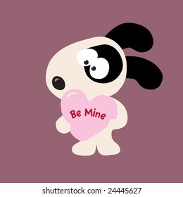 Valentine dog vector (more valentines in portfolio)