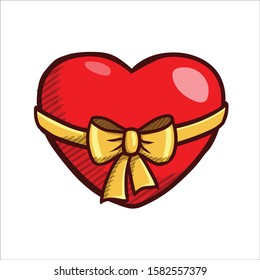 VALENTINE DOODLE HEART GIFT VECTOR