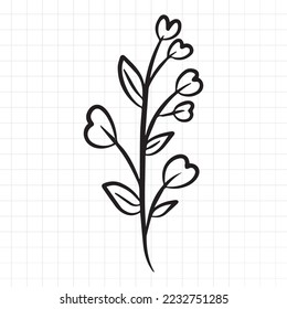 Valentine doodles element design vector