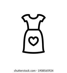 Valentine Dress icon in vector. Logotype