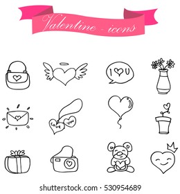 Valentine element of icon collection