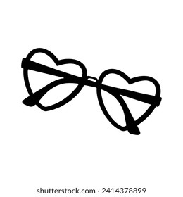 Valentine Element Illustration. Hand-Drawn Doodle Valentine Sign and Symbol Glasess