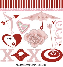 Valentine Elements vector
