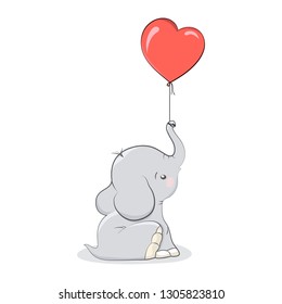 Valentine Elephant With Heart