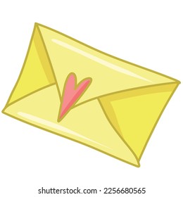 Valentine. envelope with a heart. Creepy Valentine clipart, Spooky Valentine digital stickers, Valentine day vector EPS10