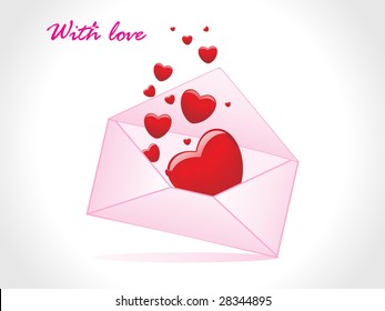 valentine envelope with love