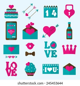 Valentine flat icon, vector illustration