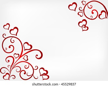 Valentine floral background - vector illustration