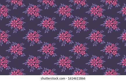Valentine Flower design pattern background, with beautiful and seamless pink rose flower.