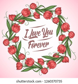 VALENTINE FLOWER I LOVE YOU