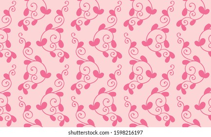 Valentine Flower pattern background, with pink flower elegant design.