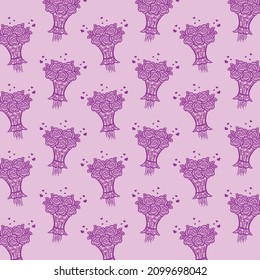 Valentine flowers bokeh pattern drawing for gift wrap