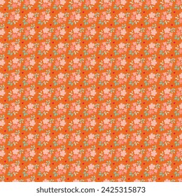 Valentine flowers pattern with heart in vector.
