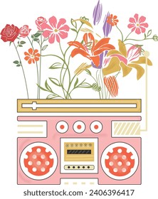 Valentine Flowers Sublimation Vector Design 