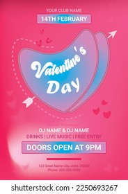 valentine flyer design template Happy Valentine’s Day party promotion
