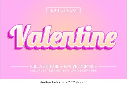 Fuente de San Valentín Efecto de texto editable