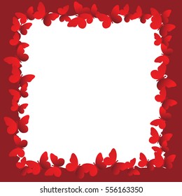 Valentine Frame with Butterflies