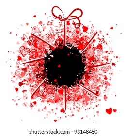 Valentine frame design, place for your photo or text