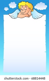 Valentinrahmen mit Träumen Cupid - Vektorgrafik.