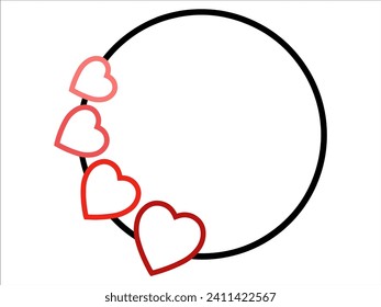 Valentine Frame Heart Background Illustration