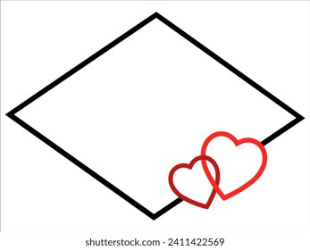 Valentine Frame Heart Background Illustration