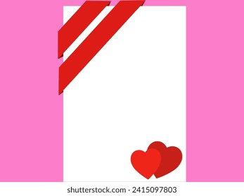 Valentine Frame Heart Background Illustration