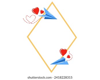 Valentine Frame Heart Background Illustration