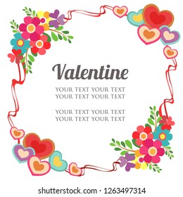 valentine frame theme with shape heart