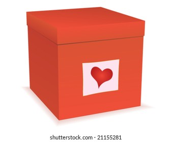 Valentine gift box in 3D