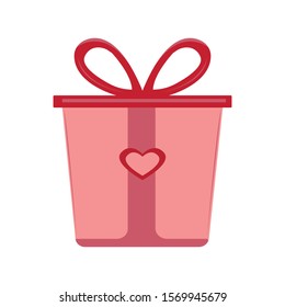 Valentine gift box  clip art design vector illustration image