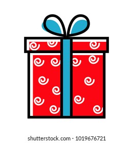 Valentine gift box icon vector illustration EPS10