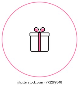 Valentine gift box vector illustration on white background