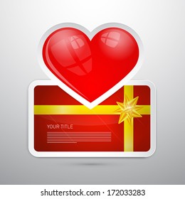 Valentine Gift Card with Heart