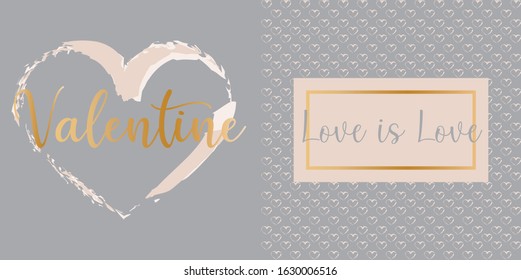 Valentine gift card with subtitle