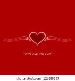 Valentine Gift card. Valentine's Day. Vector background, raster also available.
