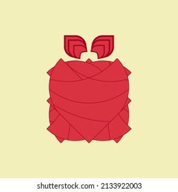 valentine gift logo design illustration