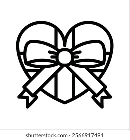 Valentine Gift Simple line icon