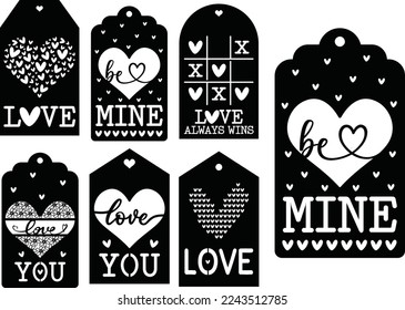 valentine gift tag laser cut bundle