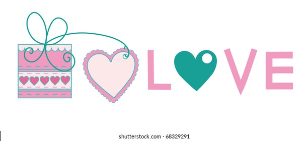 valentine gift. vector illustration