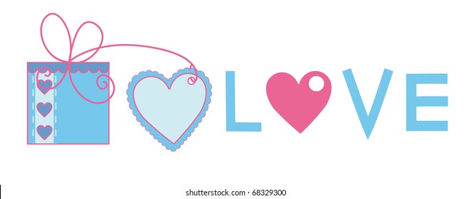 valentine gift. vector illustration