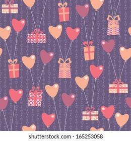 Valentine gifts seamless pattern