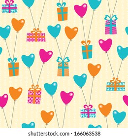 Valentine gifts seamless pattern