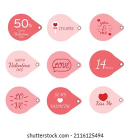 valentine and girl label collection vector illustration design suitable for girls and valentine product valentine illustration