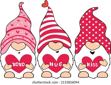 Valentine Gnome Svg T Shirt Design 