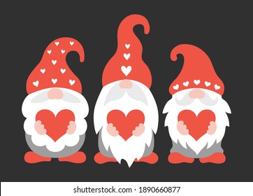 Valentine Valentines Day Gnome Gnomes Leopard Heart Seamless Pattern   Digital Seamless Patterns  Digital Paper
