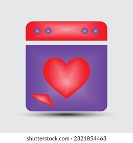 valentine, graphic, design, romantic, love, heart, decoration, day, 3d, happy, romance, shiny, amour, art, element, passion, icon, symbol, illustration, abstract, banner, balloon, render, holiday, con