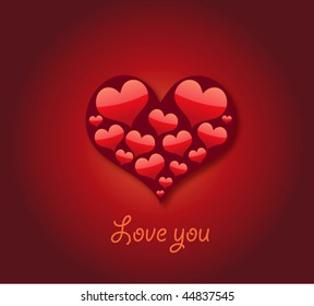 Valentine greeting card.