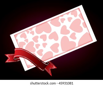 Valentinische Grußkarte