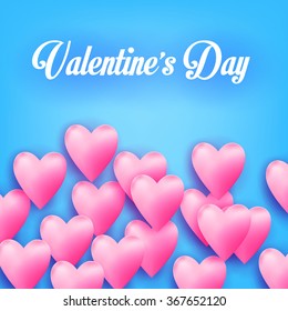 Valentine greeting card. Flying Heart Candy
