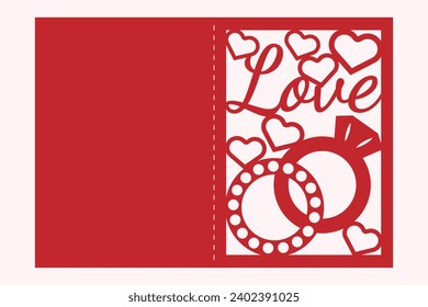 Valentine Greeting Card Papercut set